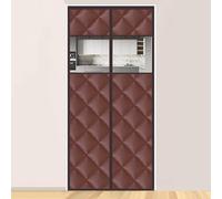 Magnetic Thermal Insulated Door Curtain - Thermal Insulation Cover with Clear Window, Insulated Screen Cotton Door Insulation Kit(80*220CM)
