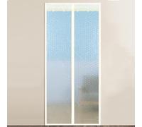 Magnetic Thermal Insulated Door Curtain Translucent Self Sealing EVA Screen Dustproof & Windproof for AC Rooms 63x94in (160x240cm) Energy Efficient Home Solution