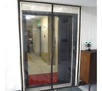 Magnetic Thermal Insulated Door Curtain,Transparent PVC Door Cover Windproof Waterproof Keeping Out Draft Cold Air Magnetic Screen Door for Air Conditioning Room/Kitchen (W140xH240cm(55x94in))