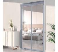 Magnetic Thermal Insulated Door Curtain,Transparent PVC Magnetic Door Cover Auto Closer, Keep Warm in Winter Cool in Summer for Air Conditioner Heater Room Home Kitchen