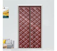 Magnetic Thermal Insulated Door Curtain, Various Sizes, Wind, Cold and Noise Proof, Pet Friendly, Suitable for air-Conditioned Rooms, Heating, Kitchens, and Living Rooms, 110 x 235cm, Brown