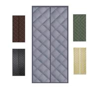 Magnetic Thermal Insulated Door Curtain W60-200cm Front Door Curtain, Upgraded Oxford Cloth Filled with Thicken Cotton, Door Insulation ForWinter Cover(Gray,W105*H185cm)