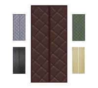 Magnetic Thermal Insulated Door Curtain W60-200cm Front Door Curtain, Upgraded Oxford Cloth Filled with Thicken Cotton, Door Insulation ForWinter Cover(Coffee,W95*H230cm)