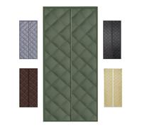 Magnetic Thermal Insulated Door Curtain W60-200cm Front Door Curtain, Upgraded Oxford Cloth Filled with Thicken Cotton, Door Insulation ForWinter Cover(Green,W75*H205cm)