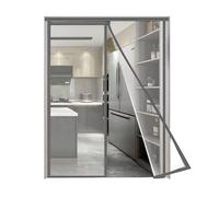 Magnetic Thermal Insulated Door Curtain Weatherproof PVC Magnetic Screen Door Self Sealing Transparent Cover for Winter Patio & Balcony (130x220cm)