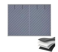 Magnetic Thermal Insulated Door CurtainWaterproof Windproof ColdResistant Screen for Winter UseGray 340x350cmEnergy Saving Home Solution
