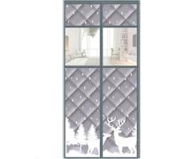 Magnetic Thermal Insulated Door CurtainWaterproof Windproof Magnetic Screen for French Doors & Hallways EnergySaving 140x200cm Easy Install Durable Oxford Fabric