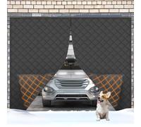 Magnetic Thermal Insulated Garage Door Curtain Insulation Kit 1 Car Garage Door Screen for Winter, 9x7ft Insulated Covers for Insulation Windproof Soundproof