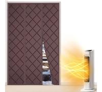 Magnetic Thermal Insulation Door Curtain 160x210cm Thickened Windproof Warm-Keeping Door Curtain, Double Door Opening Soundproofing Door Curtain, Polyester Cotton Thermal Door Covers for Winter