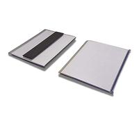 Beaverswood Magnetic Ticket Holder (Clear) With Card Insert (White) For Shelving and Racking H80mmxW100mm (Pack 100) - TS810M