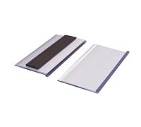 Beaverswood Magnetic Ticket Holder (Clear) With Card Insert (White) For Shelving and Racking H54mmxW100mm (Pack 100) - TS510M