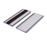 Beaverswood Magnetic Ticket Holder (Clear) With Card Insert (White) For Shelving and Racking H38mmxW100mm (Pack 100) - TS310M