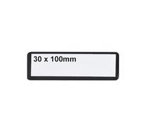 Magnetic Ticket Pouches - Sturdy Transparent Plastic Sleeves, Protector Sleeves - H.30 x W.100mm - Pack of 100 - Black