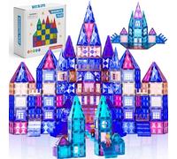 Magnetic Tiles 110 Pcs Magnetic-Tiles Kids Toys STEM Magnetics Building Blocks Toys for Kid's Preschool Learning Educational Toys For 4+ Year Olds Magnatiles for Toddlers Strong Magnet Game for Kids.