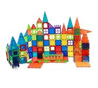 Magnetic Tiles 112 pcs - Kids Magnetic Building Blocks, 3D Construction Set, STEM Educational Toy for Preschool & Toddler Creative Play, Learning, Imagination, and Fun