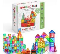 Magnetic Tiles 60 Pcs Magnetic-Tiles Kids Toys STEM Magnetics Building Blocks Toys for Kid's Preschool Learning Educational Toys For 4+ Year Olds Magnatiles for Toddlers Strong Magnet Game for Kid's.