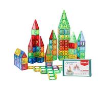Magnetic Tiles 70PC Building Blocks Kids, Clear 3D Magnets for Preschool Magnetic Toys, Building Construction STEM Educational Toys for 3+ Years Old Boys and Girls.