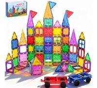 Magnetic Tiles for Kids, Magnetic Building Blocks, STEM Montessori Toys with Strong Magnets & Safe Materials, Baby Toddler Preschool Learning Sensory Montessori Toys for 3-7 Year Old Boys Girls Gifts