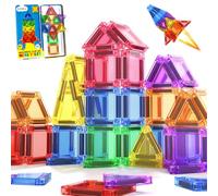 Magnetic Tiles for Toddlers Magnetic Blocks Portable STEM Building Kids Toys Ages 3-8, Preschool Outdoor Toy Classroom Must Haves Travel Gifts Magnet Block Toys for 3 4 5 6 7 8 Year Old Boys and Girls