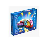 Magnetic Tiles - GEOMAG - Tiles Gems Vehicles - 24 pieces - Crystal effect - From 3 years old
