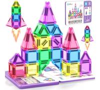 Magnetic Tiles Set Portable STEM Travel Essentials Toy for Toddlers 3+