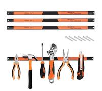 Magnetic Tool Holder Strip 3 Pack,60cm / 24” Heavy Duty Wall-Mounted Magnetic Garage Tool Rack Holder Strips with Removable Dividers Space-Saving Organiser for Wrenches, Screwdrivers & Hand Tools DIY