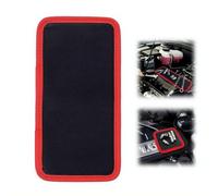 Magnetic Tool Mat - Double Sided Flexible Magnetic Pad for Tools | Non-Slip Holder & Parts Tray Organizer for Garage Workshop, Mechanic, Auto Engine Repair | Scratch-Free PU Leather, Black & Red