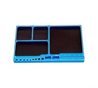 Magnetic Tool Tray Large Rectangle Parts Dish with Strong Hold for Drills Washers - Auto Repair DIY Projects 210x75mm(Blue)