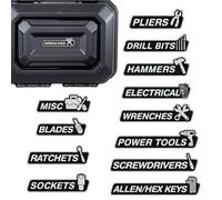 Magnetic Toolbox Labels - 12-Piece Resin Drawer Tags, Magnetic Tool Labels | for Organization Classification Garage Workshop Household Cabinets Mechanic