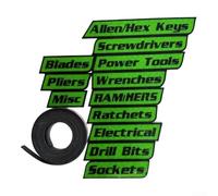Magnetic Toolbox Labels 12pcs Clear ID Stickers(Green12pcs)