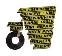 Magnetic Toolbox Labels 12pcs Clear ID Stickers(Yellow11pcs)