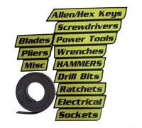 Magnetic Toolbox Labels 12pcs Clear ID Stickers(Yellow12pcs)