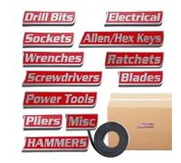 Magnetic Toolbox Labels | Drawer Organizers With Magnetic Adhesives,Magnetic Signs For Toolbox,For Identifying And Classifying Garage Wardrobe Workshop Hog