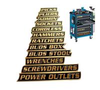 Magnetic Toolbox Labels - Organization Identifying Tool,Toolbox Organization Labels,for Steel Carts Cabinets Metal Surfaces Chest Drawers