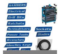 Magnetic Toolbox Labels - Pack of 12 Organization and Identification Tool - Tool Box Labelling Stickers | for Steel Trolley Drawers Cabinets