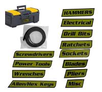 Magnetic Toolbox Labels, Pack of 12 Removable and Reusable Organisation Stickers, Tool Box Label Stickers, for Steel Trolley, Drawers, Cabinets