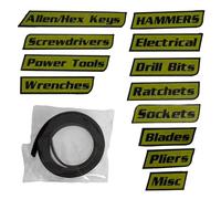 Magnetic Toolbox Labels, Pack of 12 Reusable Organization Tags, Tool Box Labels - for Steel Trolley, Drawers, Cabinets