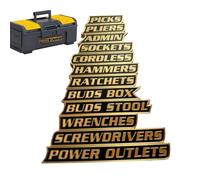 Magnetic Toolbox Labels, Removable Reusable Organization Tags - Magnetic Tool Box Organization Labels - for Steel Carts Cabinets Metal Surfaces Chest Drawers