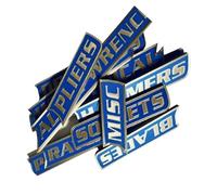 Magnetic Toolbox Labels - Reusable Drawer Tags, Metal Markers | 12 Pieces Removable Organization Tags Stickers | Tool Organizer Label Stickers for Drawers Cabinets Metal Surfaces