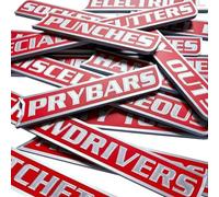 Magnetic Toolbox Labels - Reusable Drawer Tags, Metal Markers | 12 Pieces Removable Organization Tags Stickers | Tool Organizer Label Stickers for Drawers Cabinets Metal Surfaces