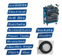 Magnetic Tools Box Labels - 12 Removable And Reusable Stickers For Organization,Adhesive Labels For Toolbox - For Steel Trolleys Cabinets Surfaces Me