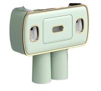 Magnetic Toothbrush Holder with Automatic Toothpaste Dispenser and Storage Rack Set for Bathroom