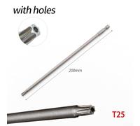 Magnetic Torx Screwdriver Bits 200mm Long Reach T8-T40 Hex Shank Electric Drill Bits with Hollow Design for DIY Workshop Tools(T25)
