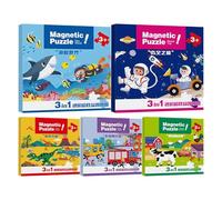 Magnetic Toy - 7.09 Inch Toddler Jigsaw Set for Early Learning, Parent-Child Interaction with Educational Function, Travel Toys for Road Trip Activities, Boys Girls Age 2 6, Colorful