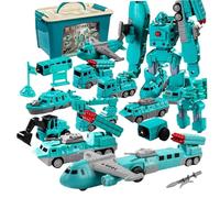 Magnetic Toys for Kids, 35PCS/Set Assembled Army Style Magnetic Robocar Set, Educational Plastic Transforming Toys for Gifts Transforming for Kids Army