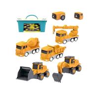 Magnetic Toys, Kids-Magnetic Robocar Set- 8/16/26/35 Piece Sets,7 in 1 Construction Vehicle & Robot Toys Set, Construction Vehicle & RobotToy for Creative Play (Engineering,17PCS)