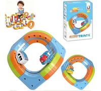 Magnetic Track Fusion Train Set, DIY 3D Train Routes Track Cube Building Toy for Interactive Fun Play and Gifts 8PCS