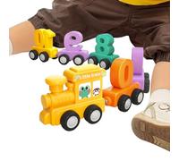 Magnetic Train - 6.69in ABS | Train Toy | Numbers Educational Toy | Building Blocks | Kids Learning STEM Play For Children Enhancing Hand Eye Coordination Parent Child Interaction