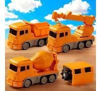 Magnetic Transform Engineering Car Assembled Toys with Storage Box, 35pcs Magnetic Set, 8/16/26/35 Piece Sets Construction Vehicle & Robot Toy Sets