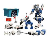 Magnetic Transform Engineering Car Toys - Kids Magnetic Robot Construction Vehicles Toys Set, Transform Robot Car Toy, Magnet Building Blocks Tiles for Boys Girls (White 27pcs)